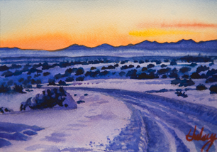 watercolor painting of New Mexico
